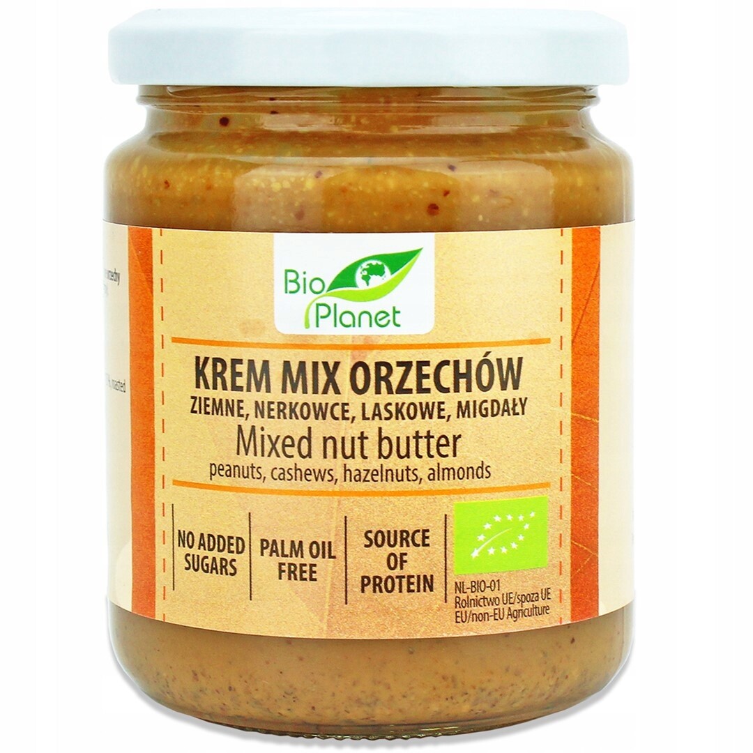 2X Ořechový Krém MIX (4 Ořechy) Bio 250 g Bio Planet