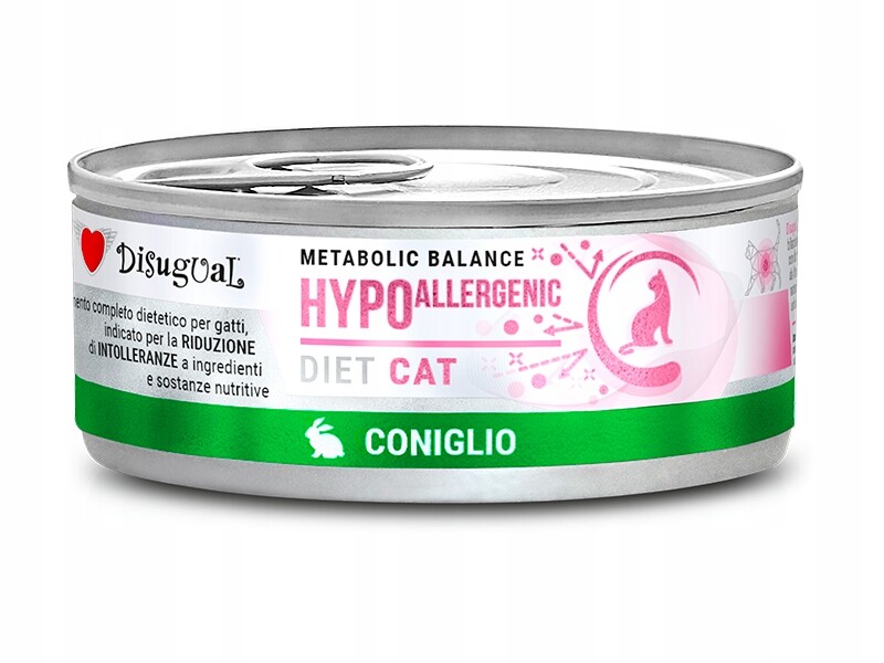 8x Disugual Kočka Veterinary Hypoallergenic Krolik 85 g