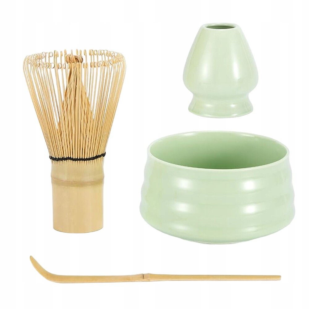 dárkový k čaji matcha šálek metla podstavec lžička Set