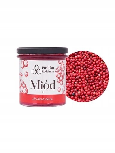 2x Pasieka Rodzinna Med s brusinkami 410 g