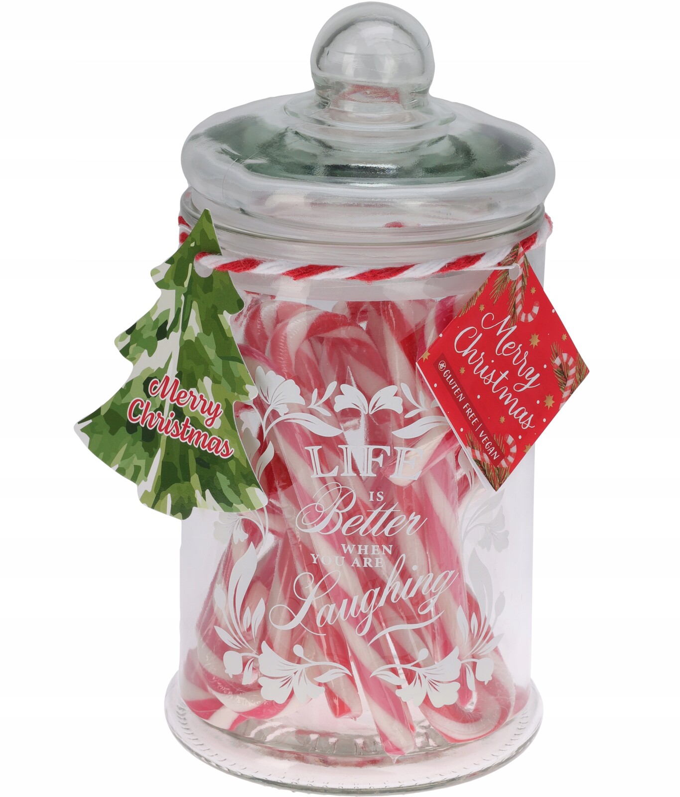 Becky's Sklenice s tvrdými bonbóny s ovocnou příchutí Vánoční 285g