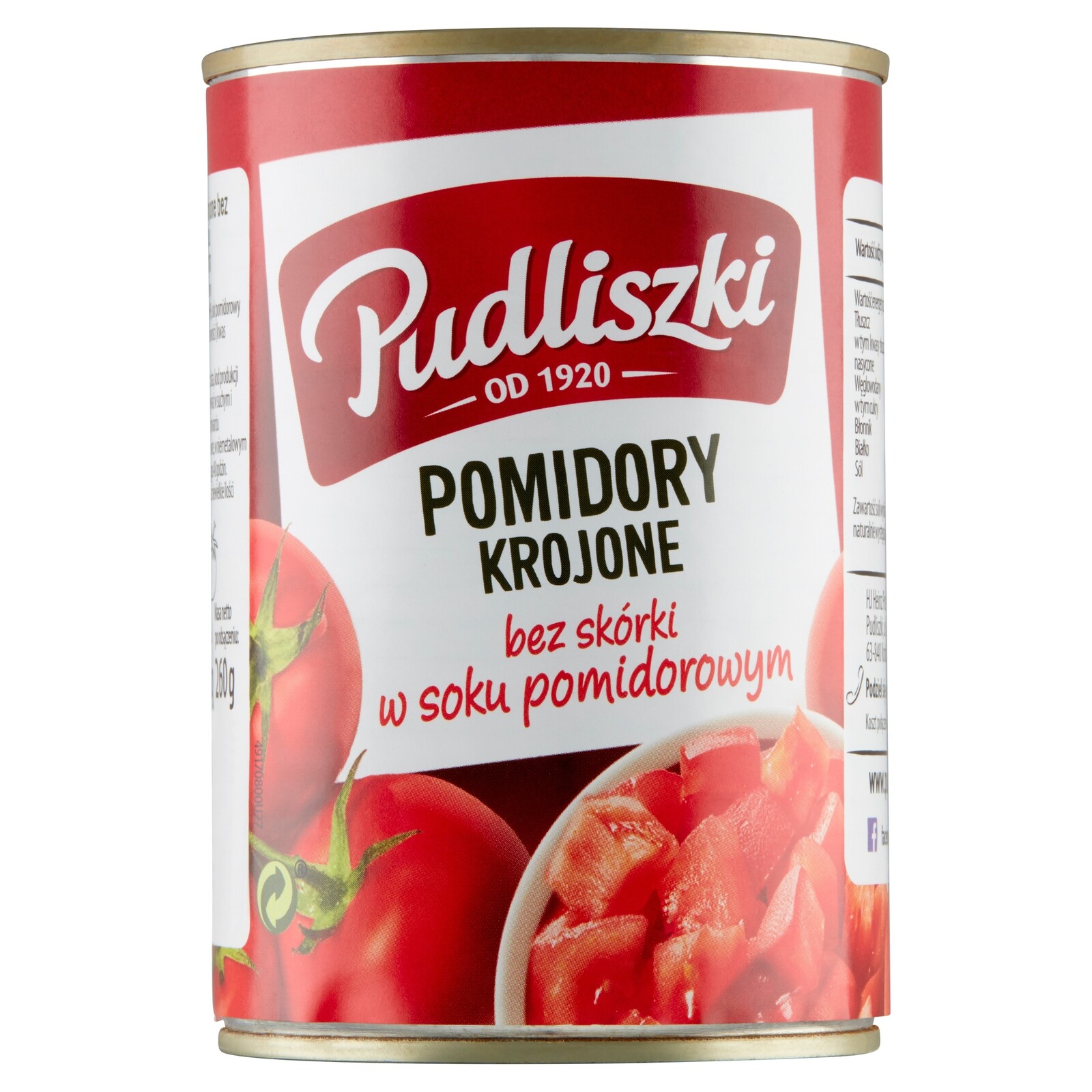 Pudliszki Rajčata krájená (v plechovce) 400 g