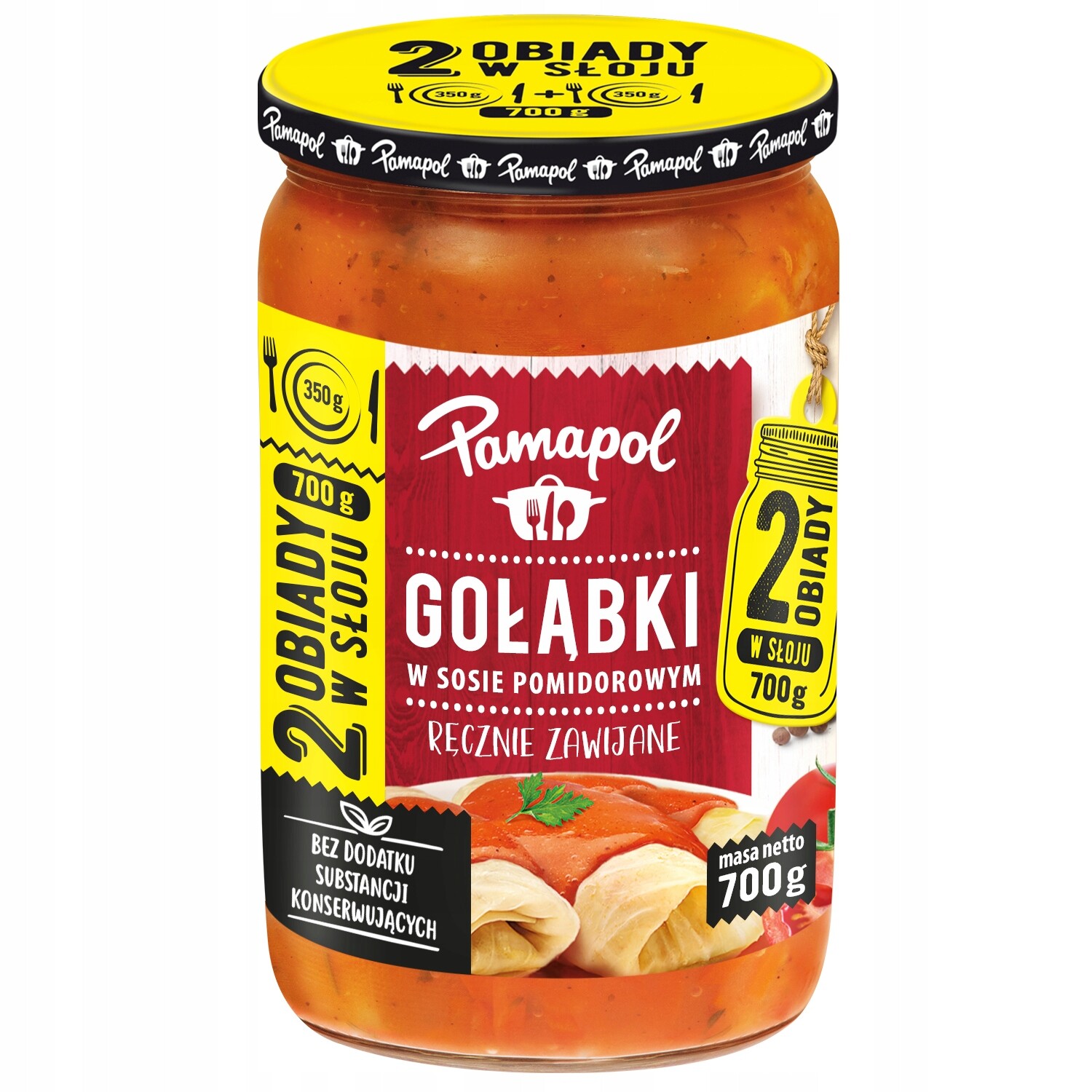 4x Holubičky v rajčatové omáčce ručně zabalené 700 g ve sklenici Pamapol