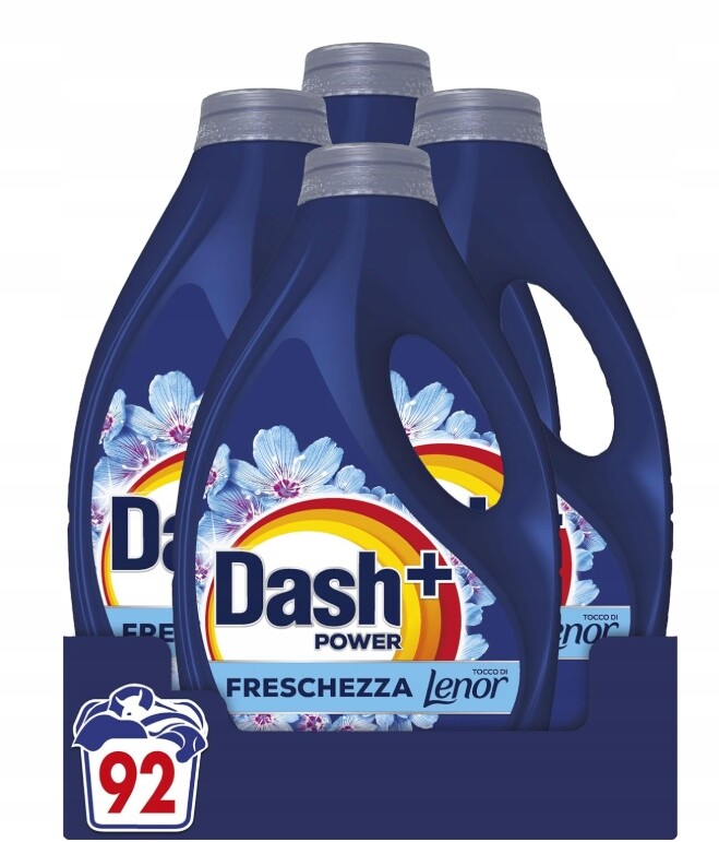 Tekutý prací prostředek Dash Power, 92 praní (4x23), Lenor Freshness