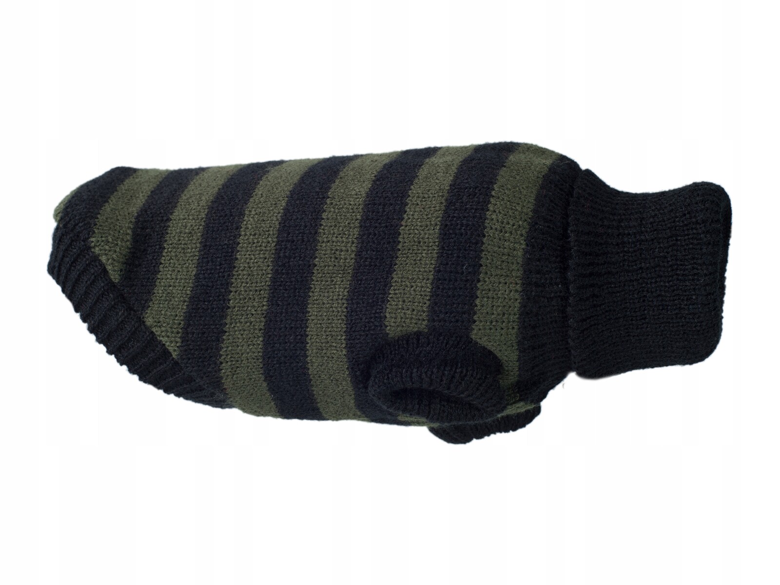 Svetr Amiplay vícebarevný Xs s pruhy khaki-černý 23 cm