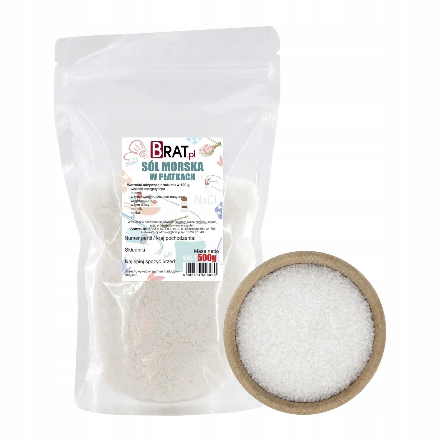 Mořská Sůl V Plátcích 500g See salt přírodní