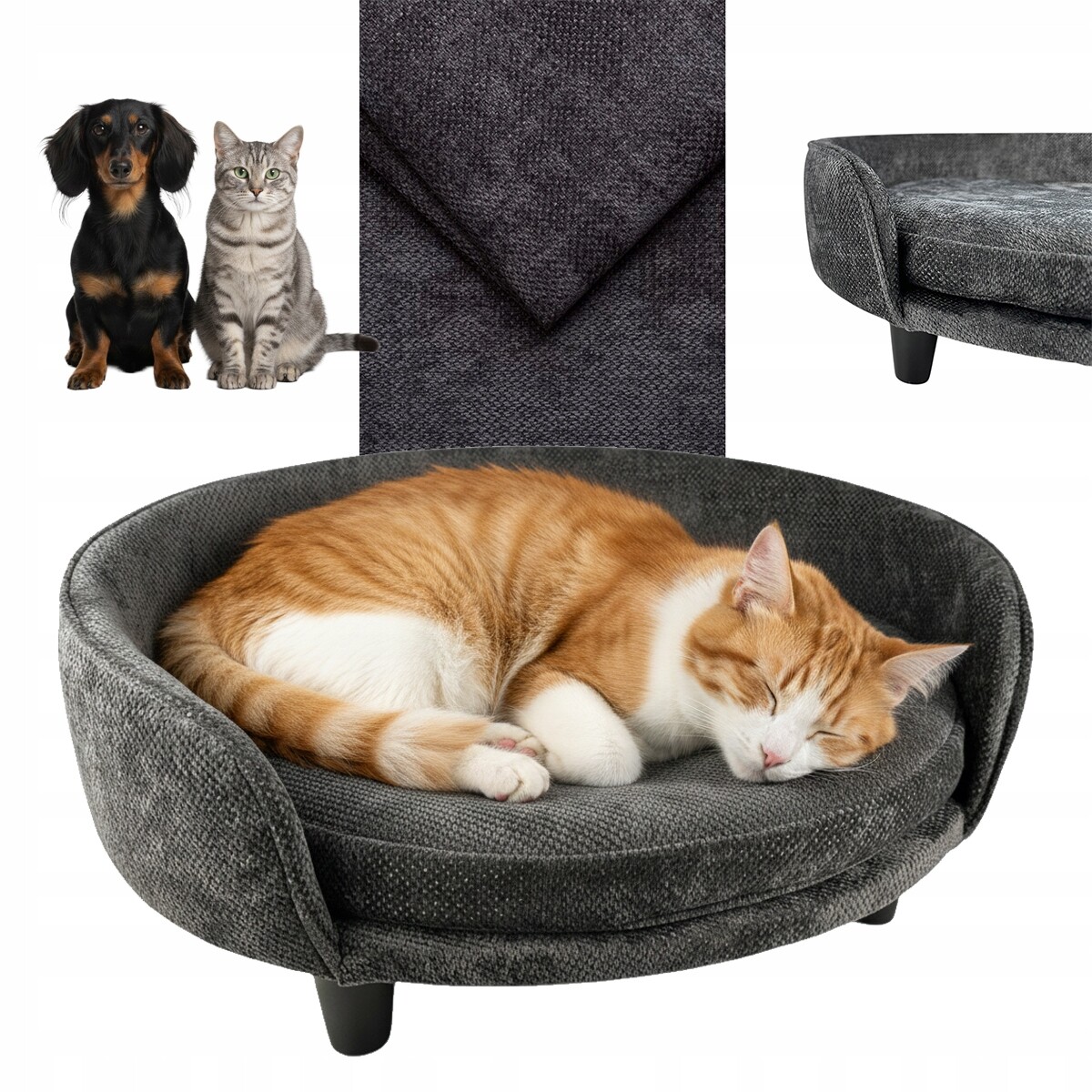 Pelíšek pro psa a kočku potah pro střední zvířata, měkká a pohodlná pohovka