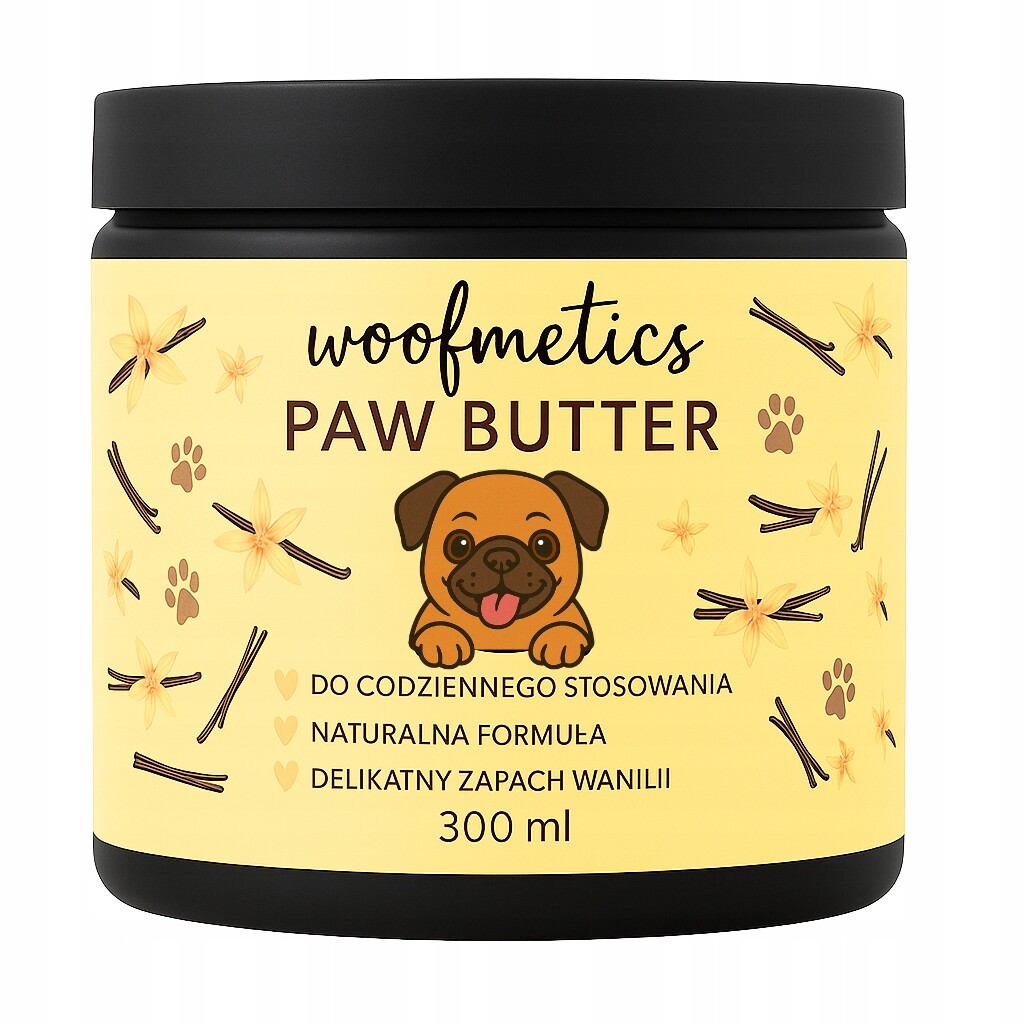 Woofmetics Paw Butter – Lapkové máslo pro péči o tlapky Vanilka 300 ml