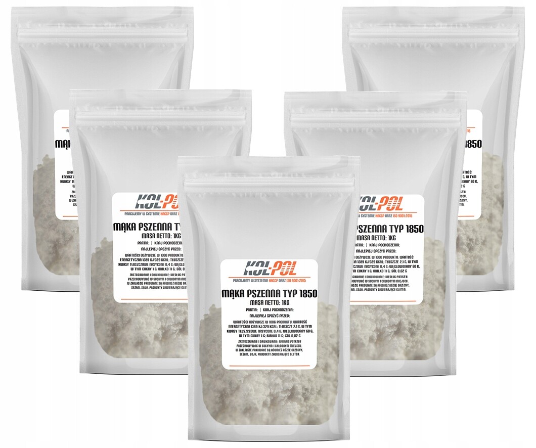 2x Pšeničná Mouka Graham Typ 1850 5 kg Celozrnná na chléb Kol-Pol