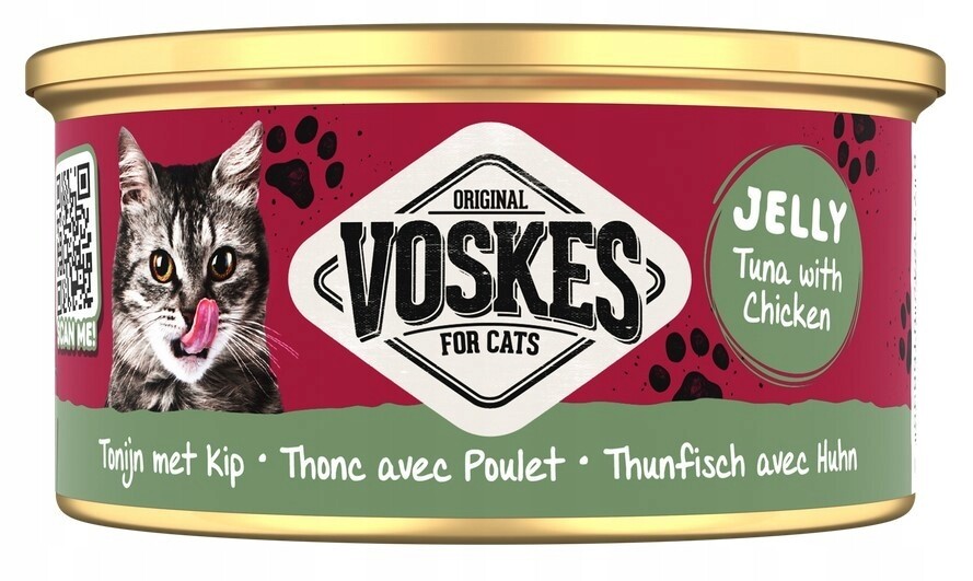 9 x Voskes tuňák s kuřecím masem v želé 85 g