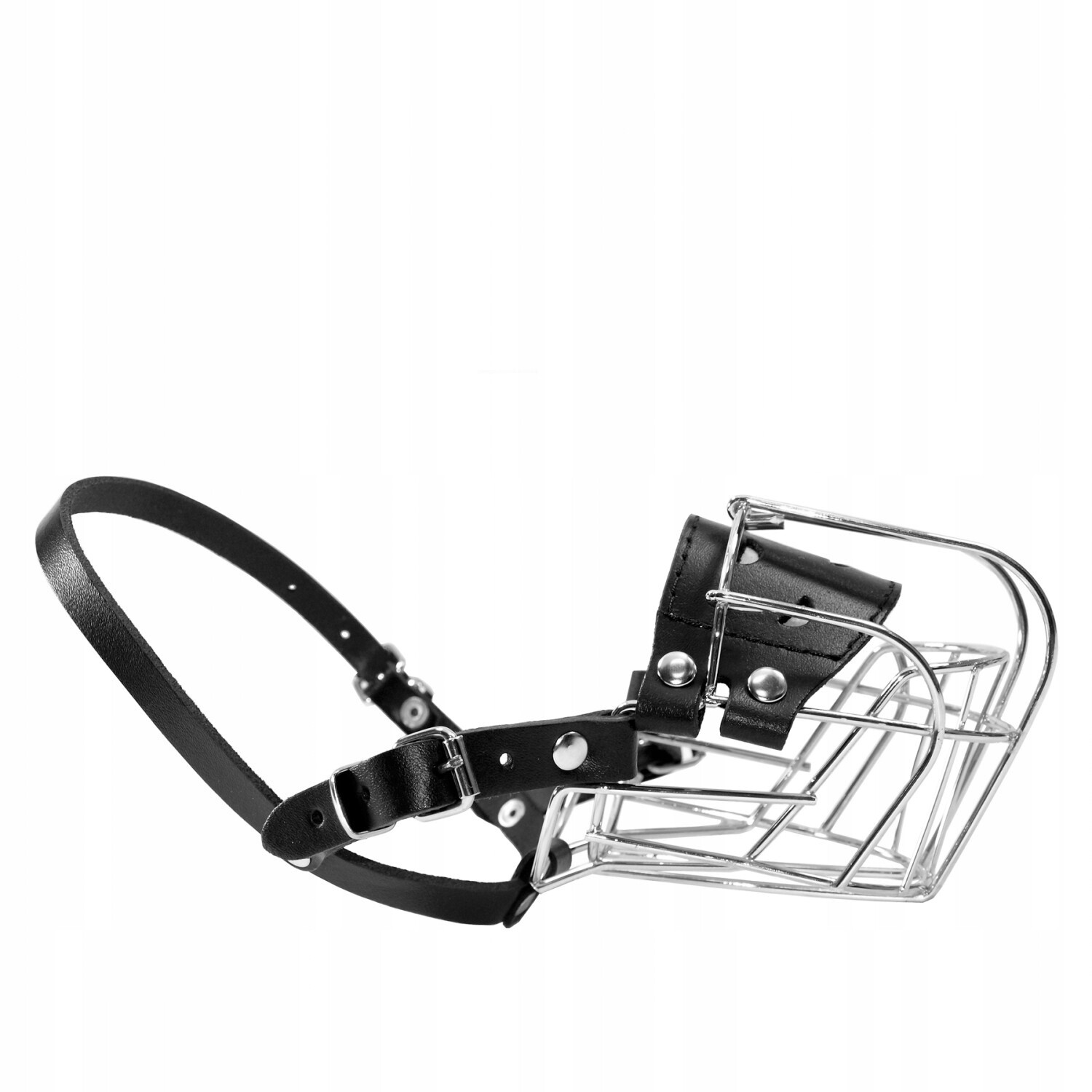 Kovový náhubek Dino pudl výška 80 mm šířka 60 mm délka 85 mm obvod 27 mm