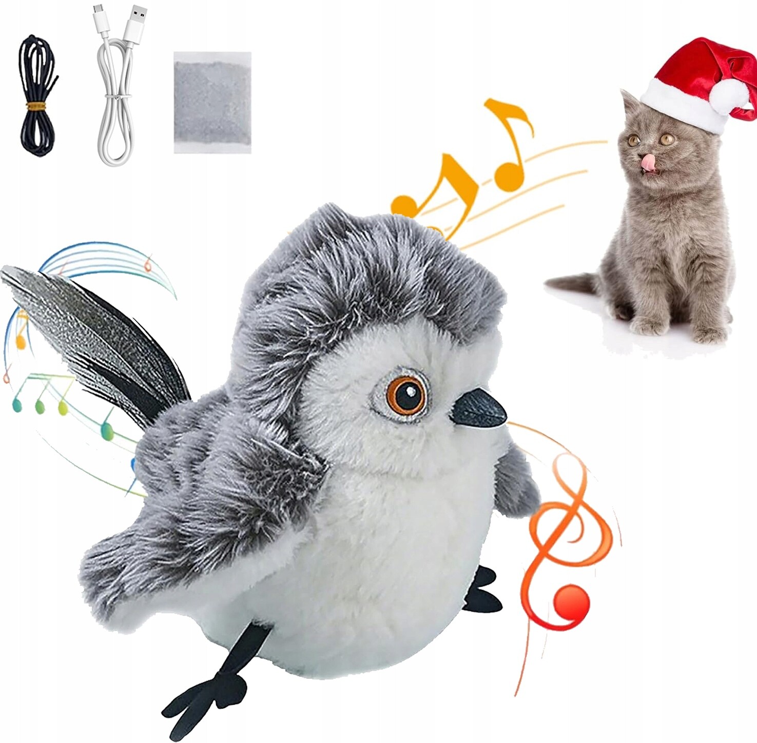 Interaktivní Hračka Pro Kočky Plyšový Ptáček Kočičí Máta