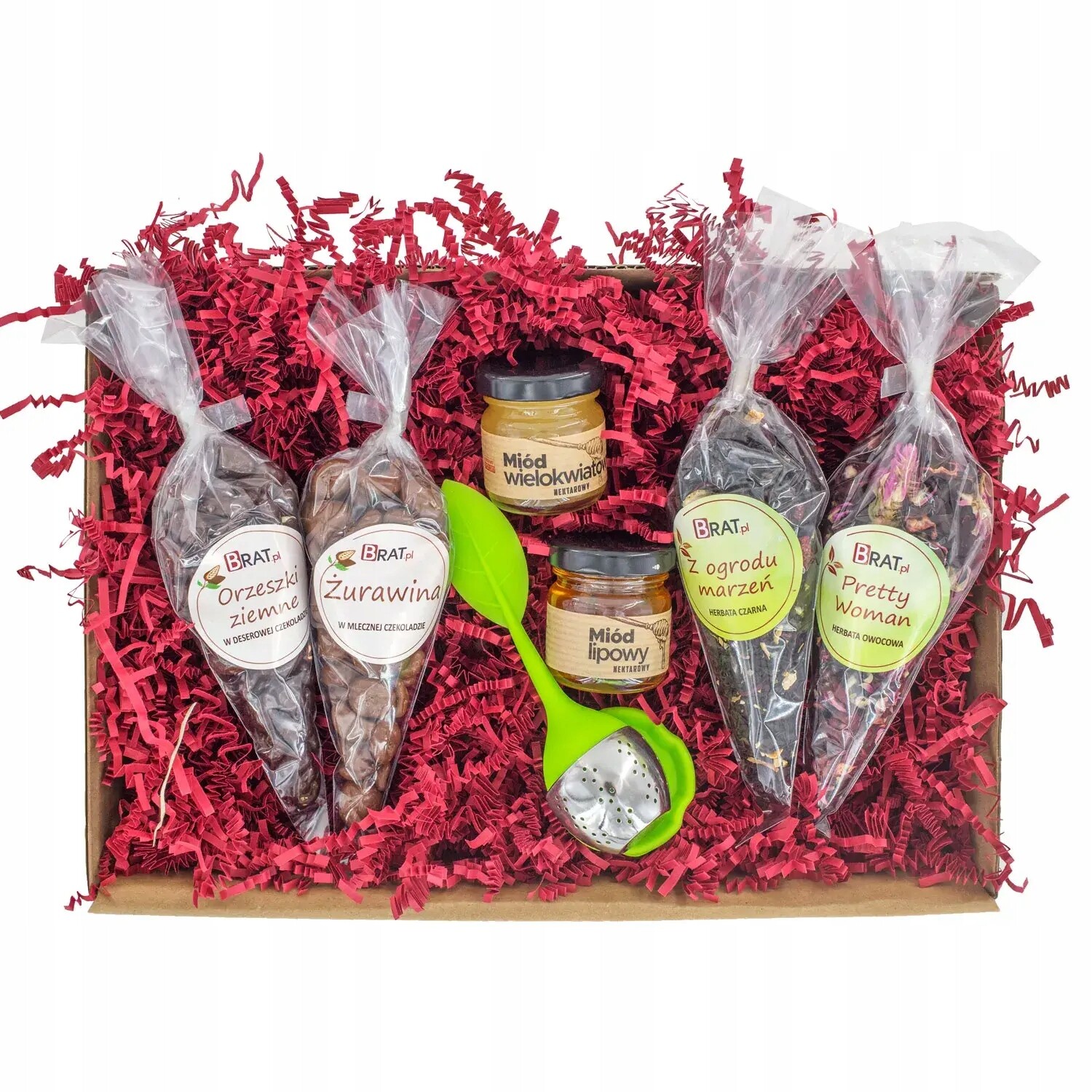 Dárková Sada S Čaji, Medem A Sušeným Ovocem V Čokoládě