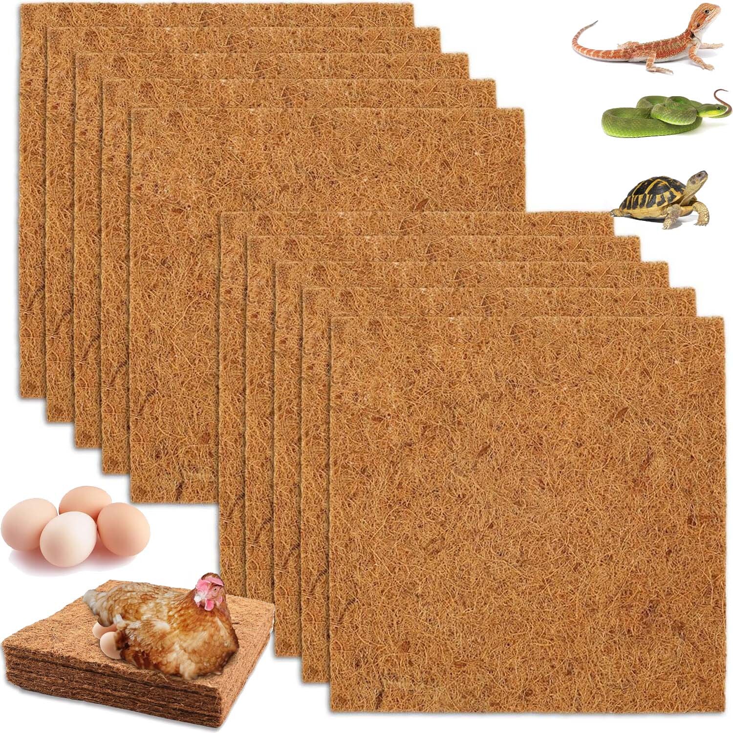 Kokosová Podložka Do Klece Králíka Křečka Prasátka Přírodní Podklad 10KS