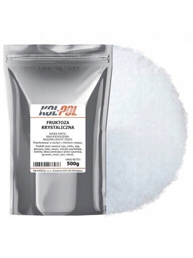 4x Krystalická Fruktoza 500g Cukr přírodní, vysoká kvalitaKol-Pol