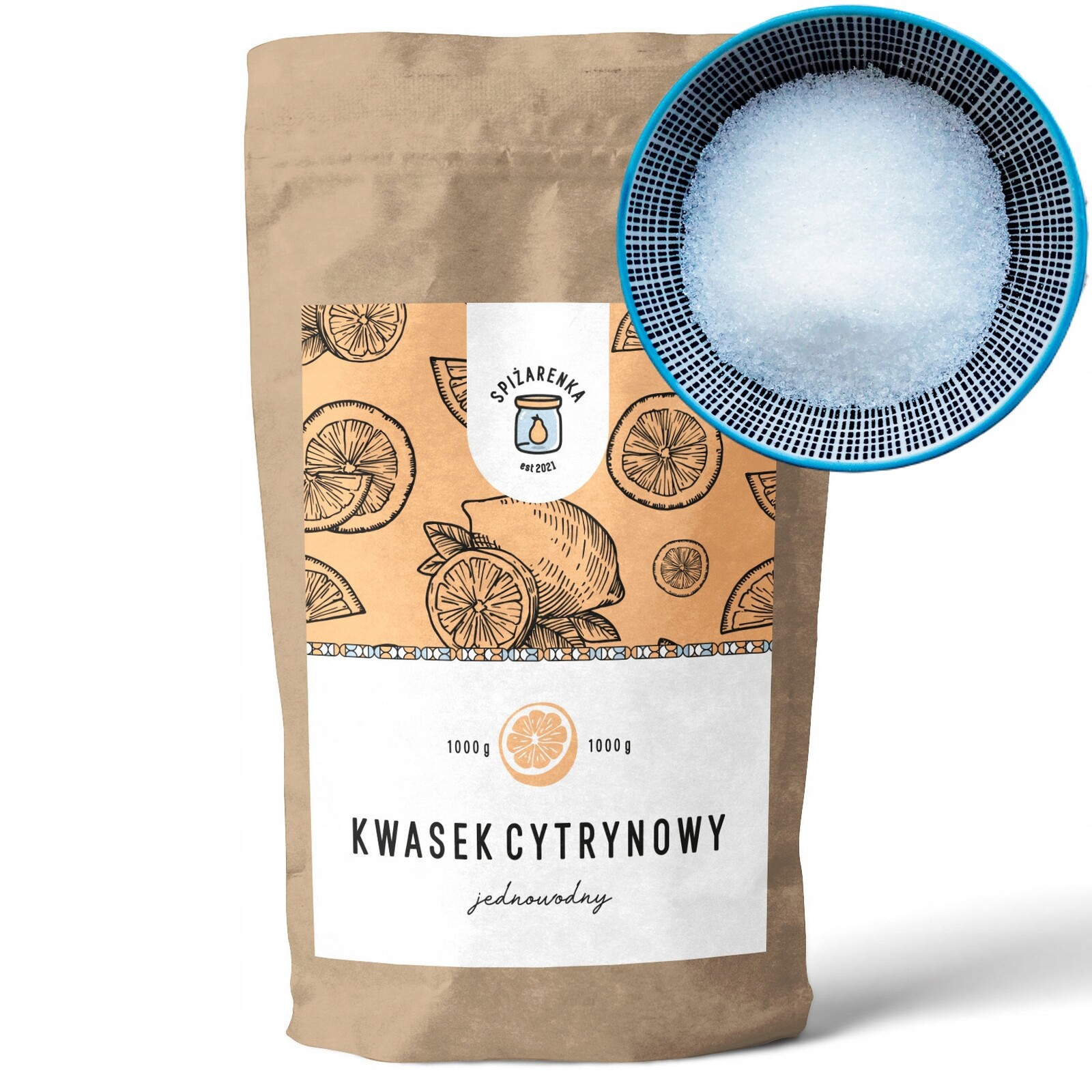 4X Kyselina Cytirová Kyselina potravinová 1 kg E330 čistý Velký Balíček