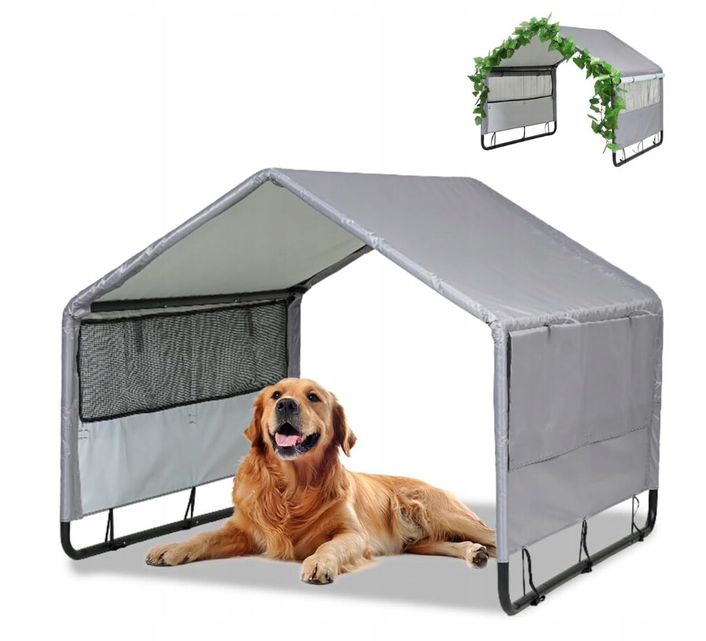 Stan pro psy, venkovní bouda pro zvířata 120x120x100 cm, vodotěsný