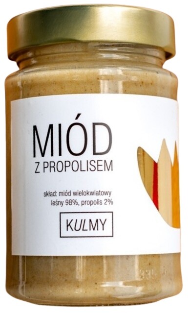 Med s propolisem – přírodní, čerstvý 350 g – Miód od Kulmy