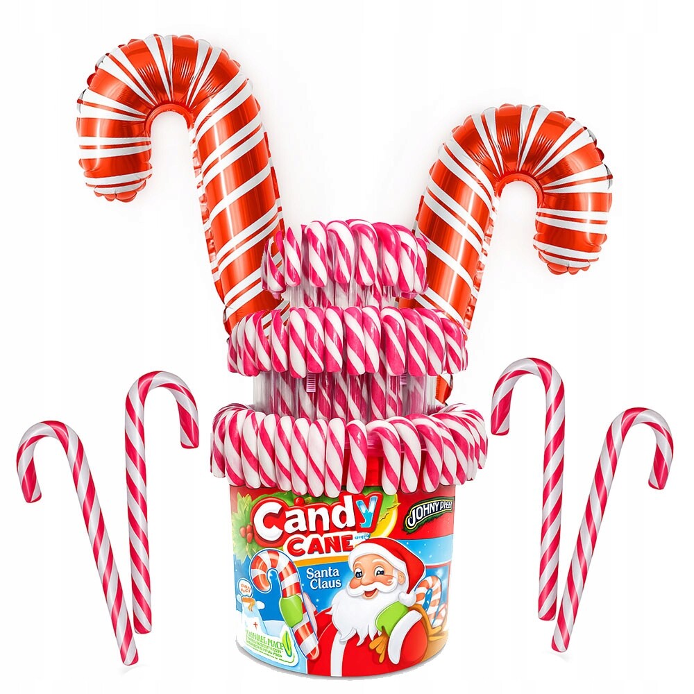 Lízátka – Cukrové Tyčinky Na Vánoční Stromeček Johny Bee 100 Ks 2 Balónky