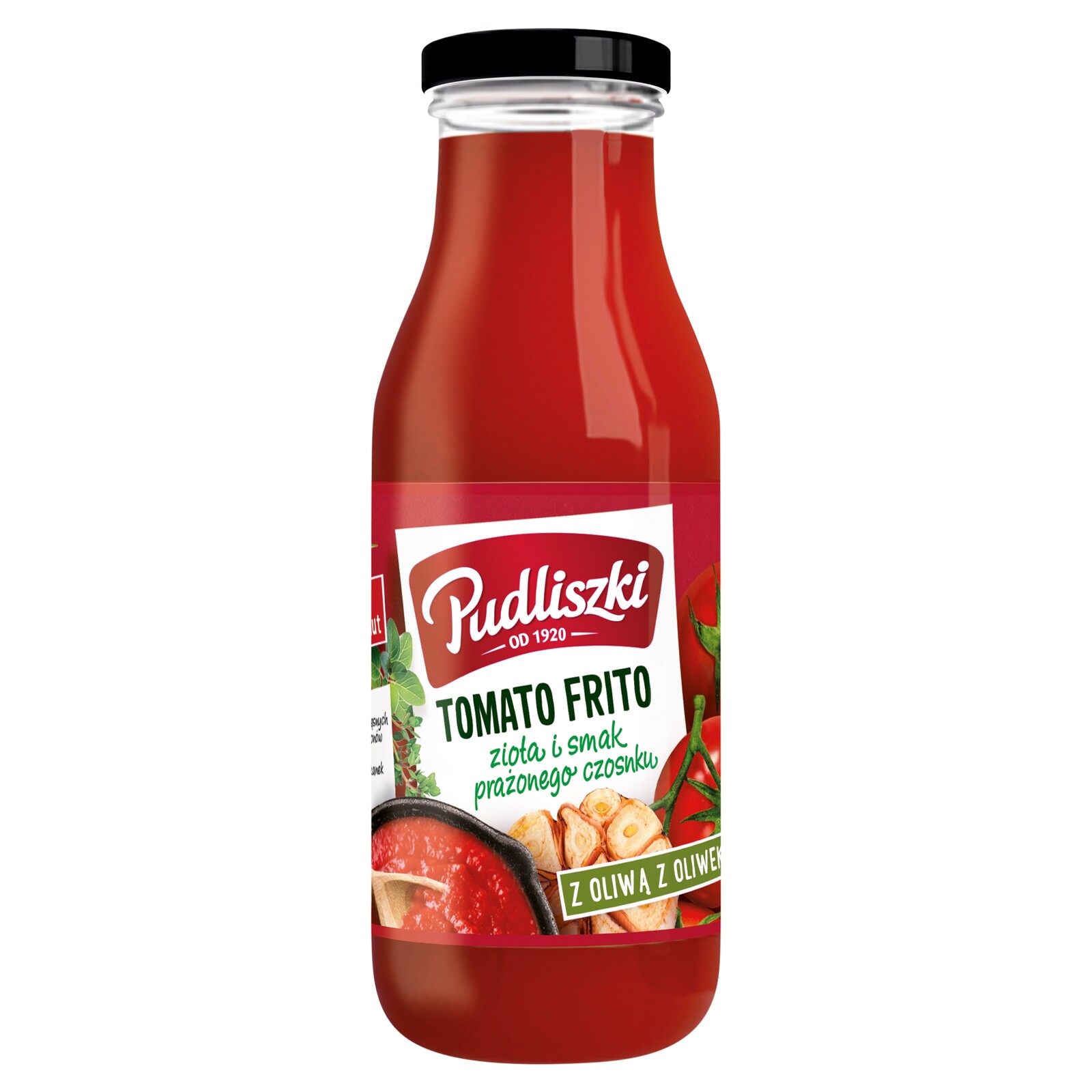 5 x Pudliszki Tomato Frito Bylinky a příchuť praženého česneku 495 g