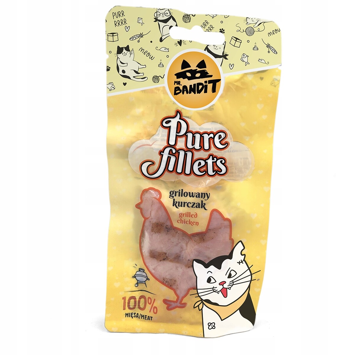 8X Mr Bandit Cat Pure Fillets grilované kuře 30g