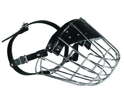 Kovový náhubek Dino bernardýn výška 160 mm šířka 140 mm délka 150 mm obvod 51 mm