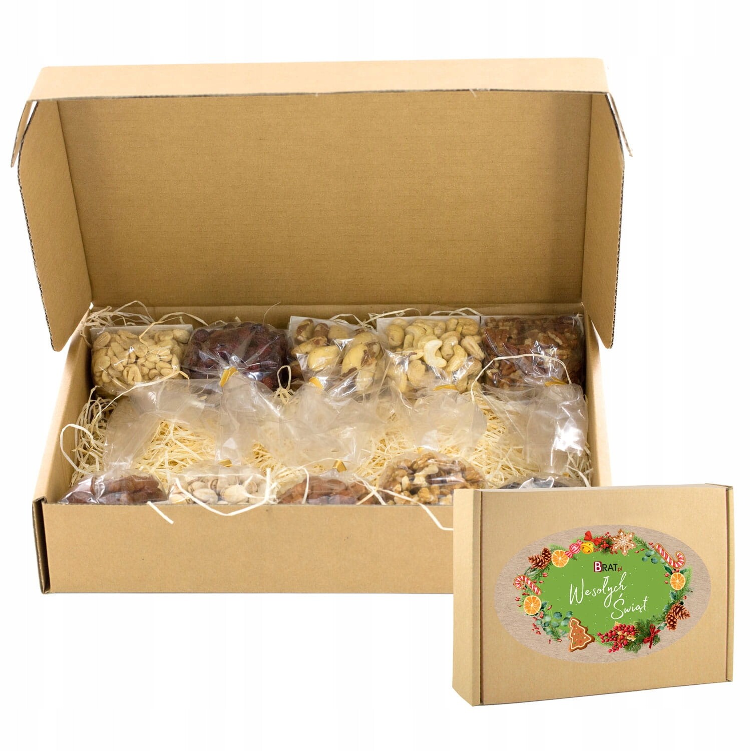Dárková Sada MIX Ořechů Dárek koš dárkový koš Veselé Vánoce
