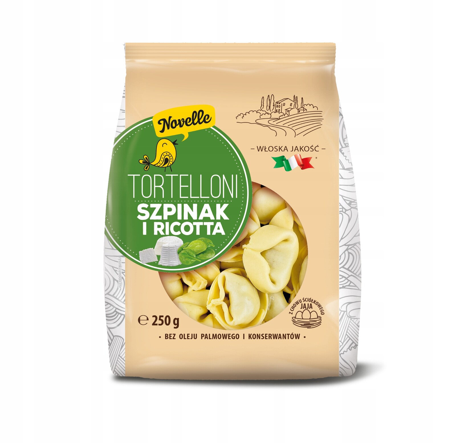 7 x Novellle Tortellini s sýrem ricotta a špenátem 250 g