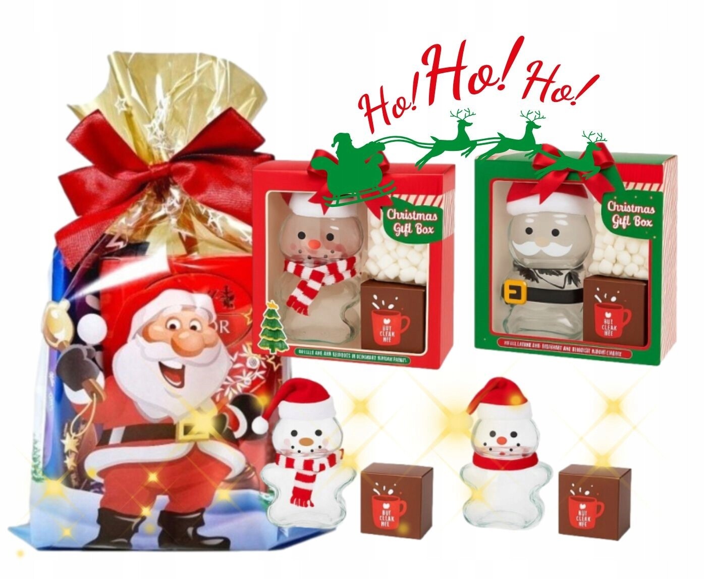 Vánoční Sada Dárek K Výrobě Horké Čokolády S Marshmallows 2ks