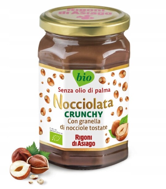 2X Nocciolata Bio crunchy 250gr Rigoni ekologický ořechový krém
