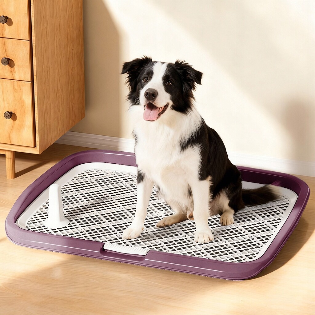 Toaleta pro psa s plotem 63 x 48 cm růžová Zabraňte rozstřikování