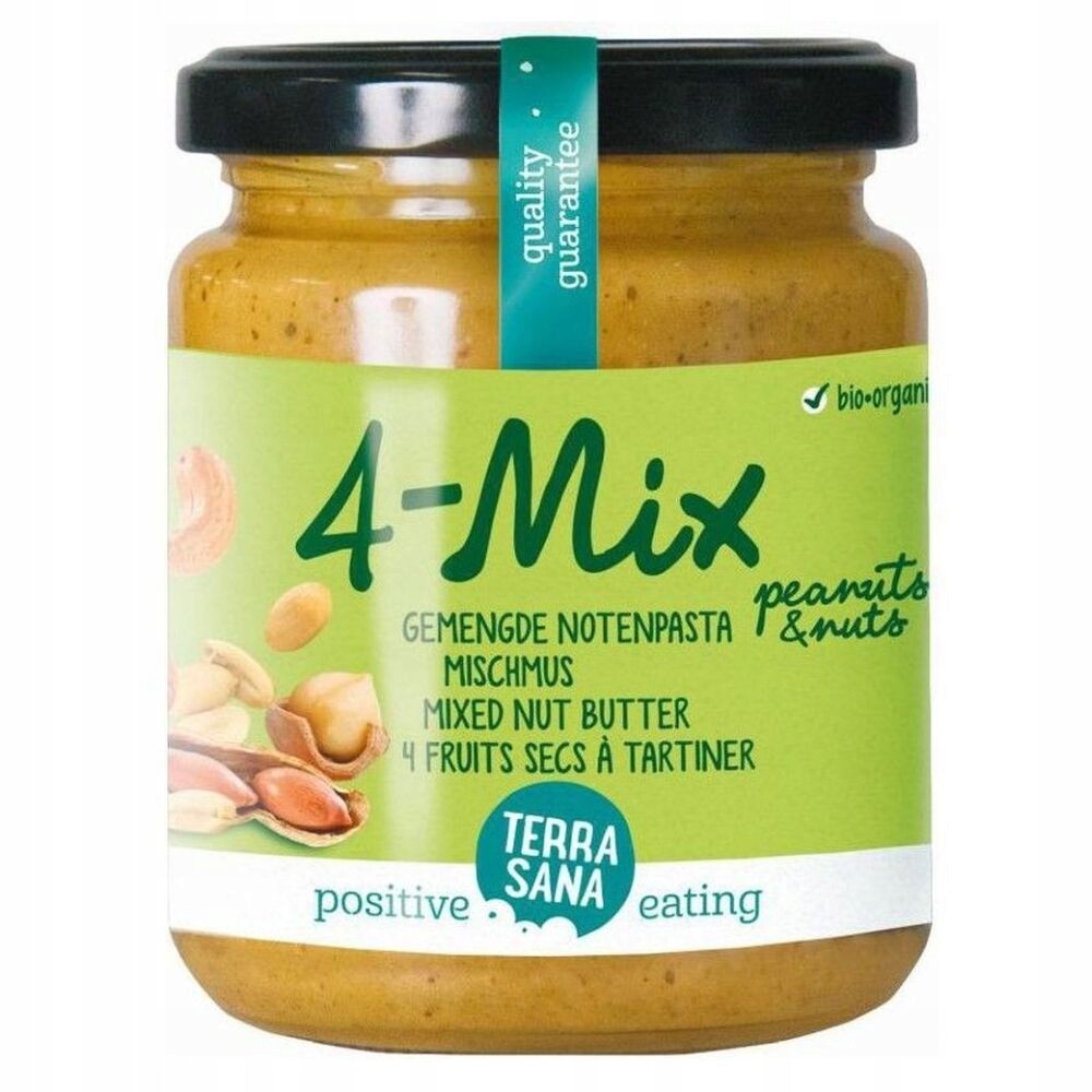 2x Terrasana Ořechový krém mix (4 ořechy) Bio 250 g