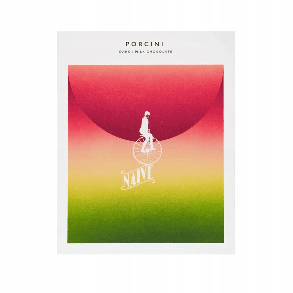 2x Naive Čokoláda s hříbky Porcini 62%, 50 g, Litva