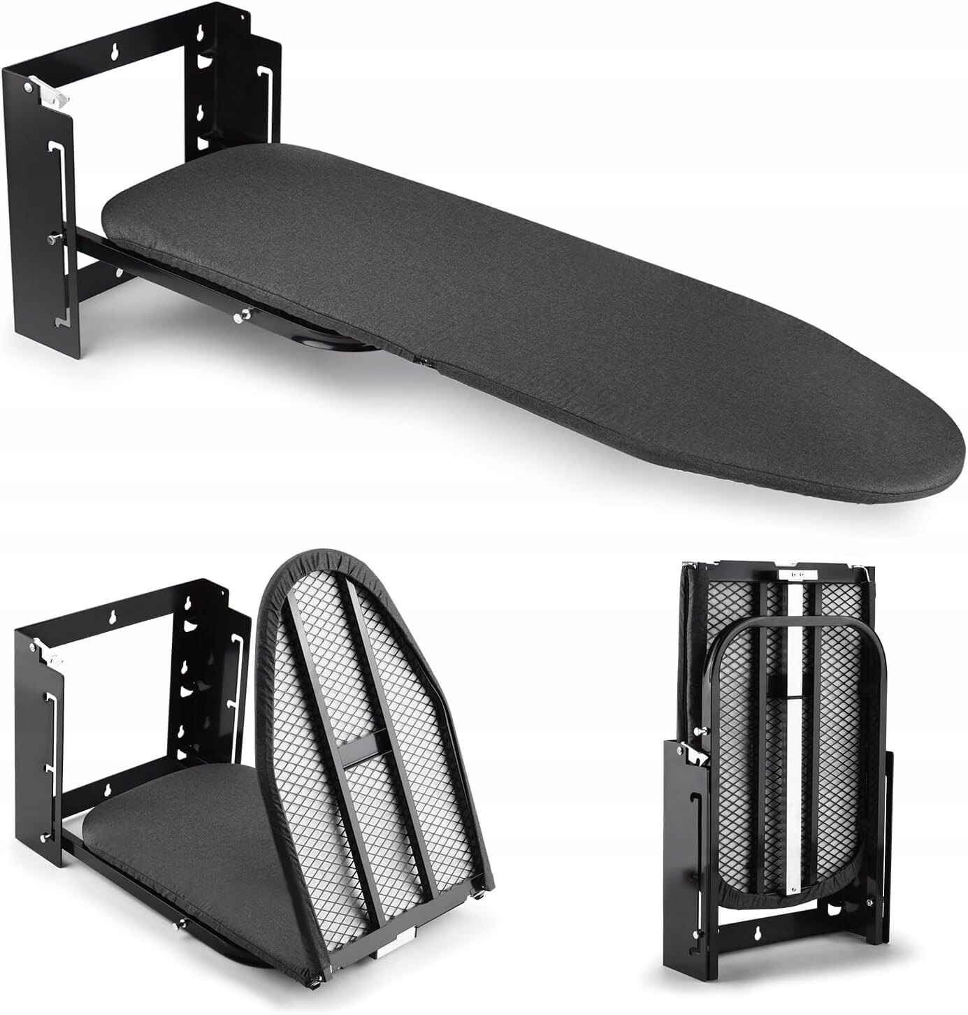 Žehlicí prkno pro montáž na stěnu, nastavitelná výška, skládací