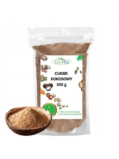4 x Cukr cukr 500 g Přírodní z kokosu Zdravá náhrada čerstvého cukru