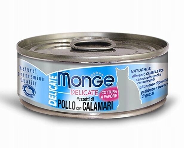 8 x Monge Delicate kuře s kalamáry 80 g