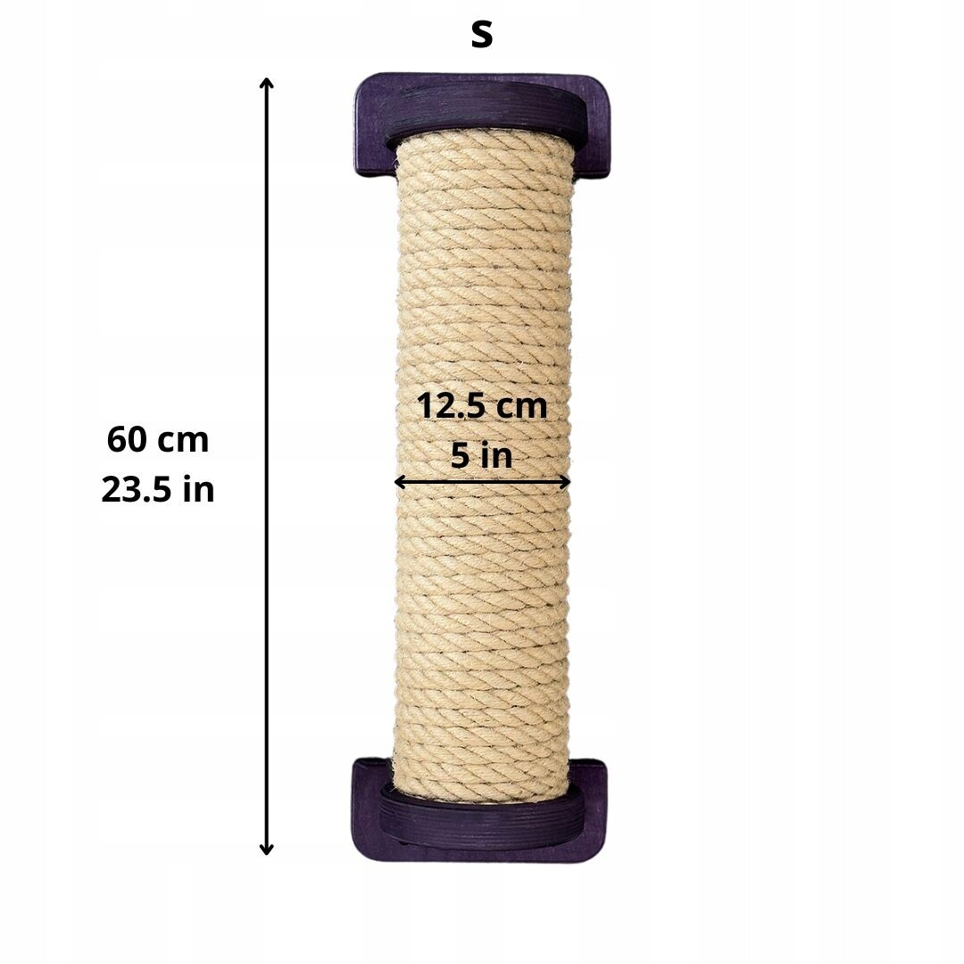 Škrabadlo sloupek pro kočky silná juta velikost S 60 cm nástěnné škrabadlo šrouby