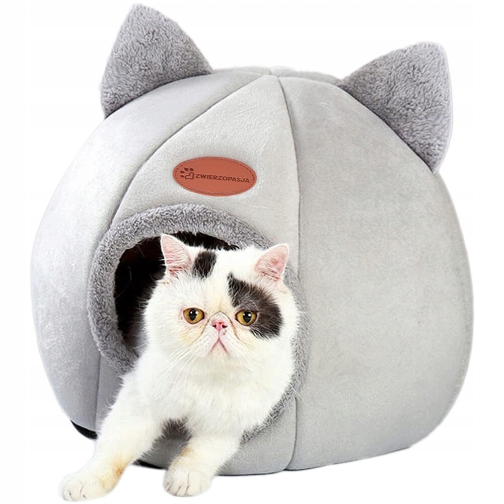 Domeček Pro Kočky Kočky Budka Pelíšek Plyšové Na Zimu Měkké Potah Buda
