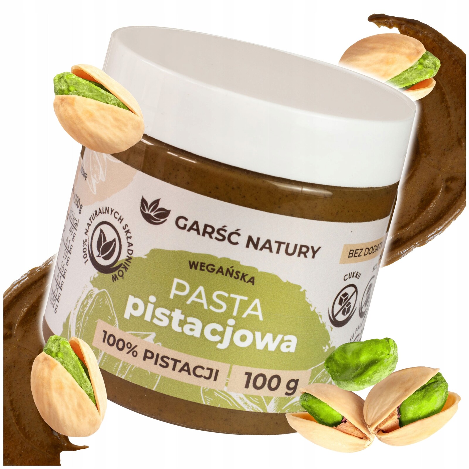 2x Garść Natury Pistáciová pasta 100% veganský krém s pistácií 100 g
