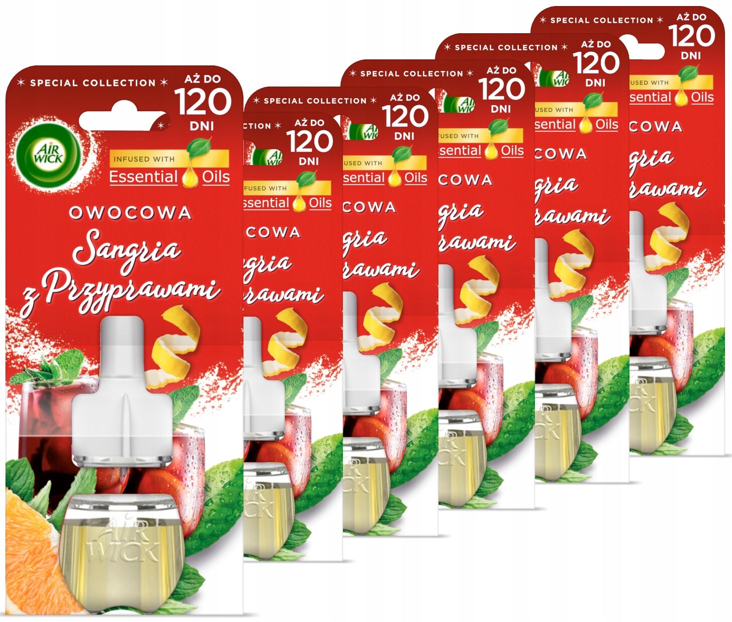 Air Wick Ovocný osvěžovač vzduchu Sangria náhradní náplň 6 x 19 ml