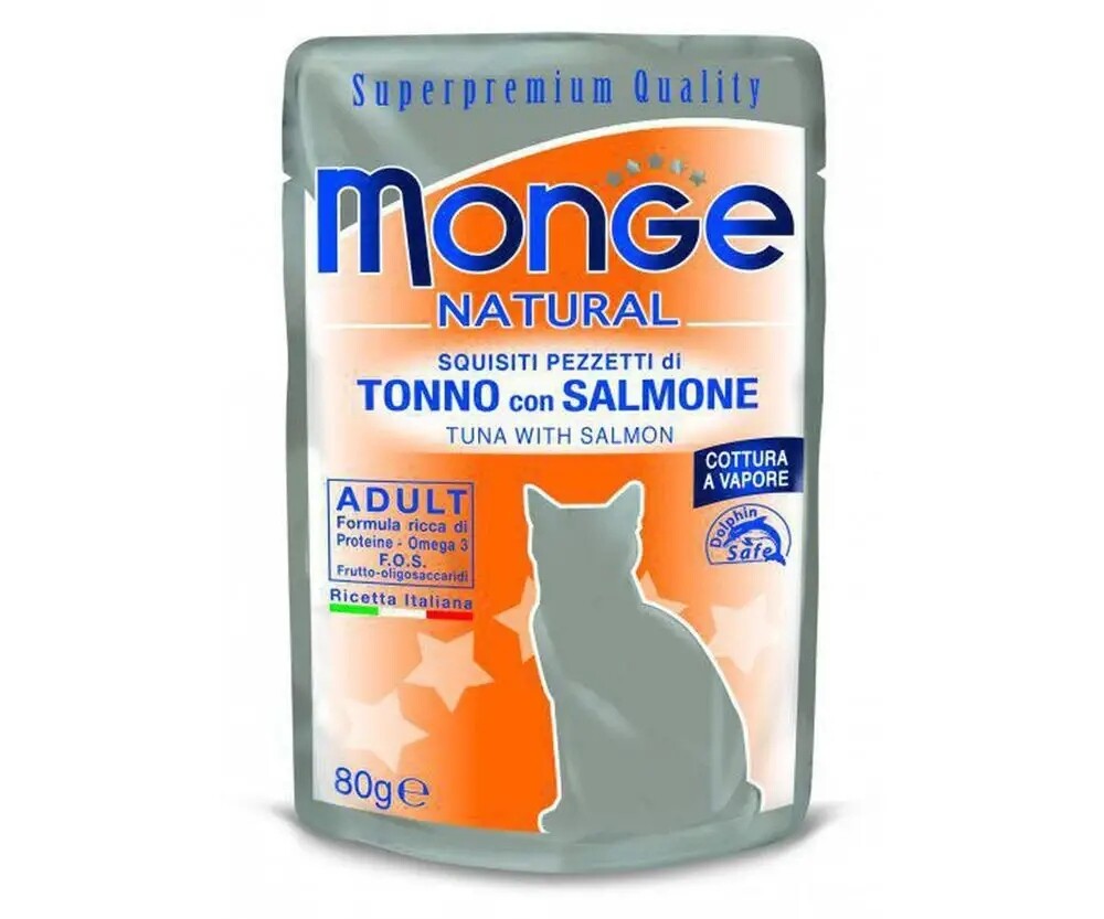 8 x Monge Buste Tuňák s lososem v želé 80 g