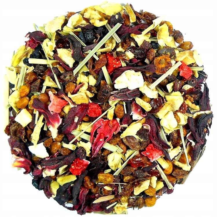 Ovocný čaj Posílení černý bez Jahoda tráva citronová 500 g