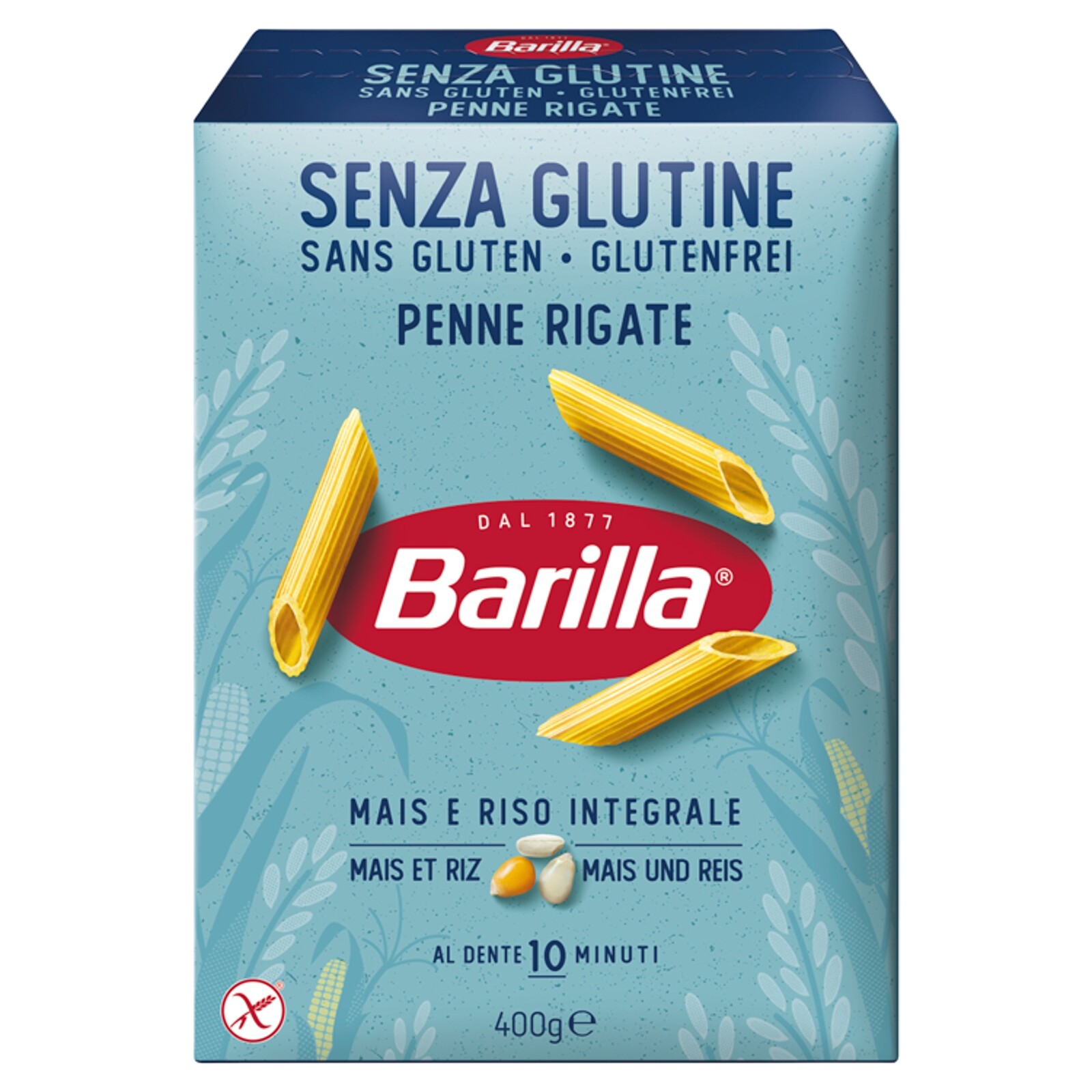 5x Bezlepkové těstoviny Penne Rigate 400 g Barilla bez lepku