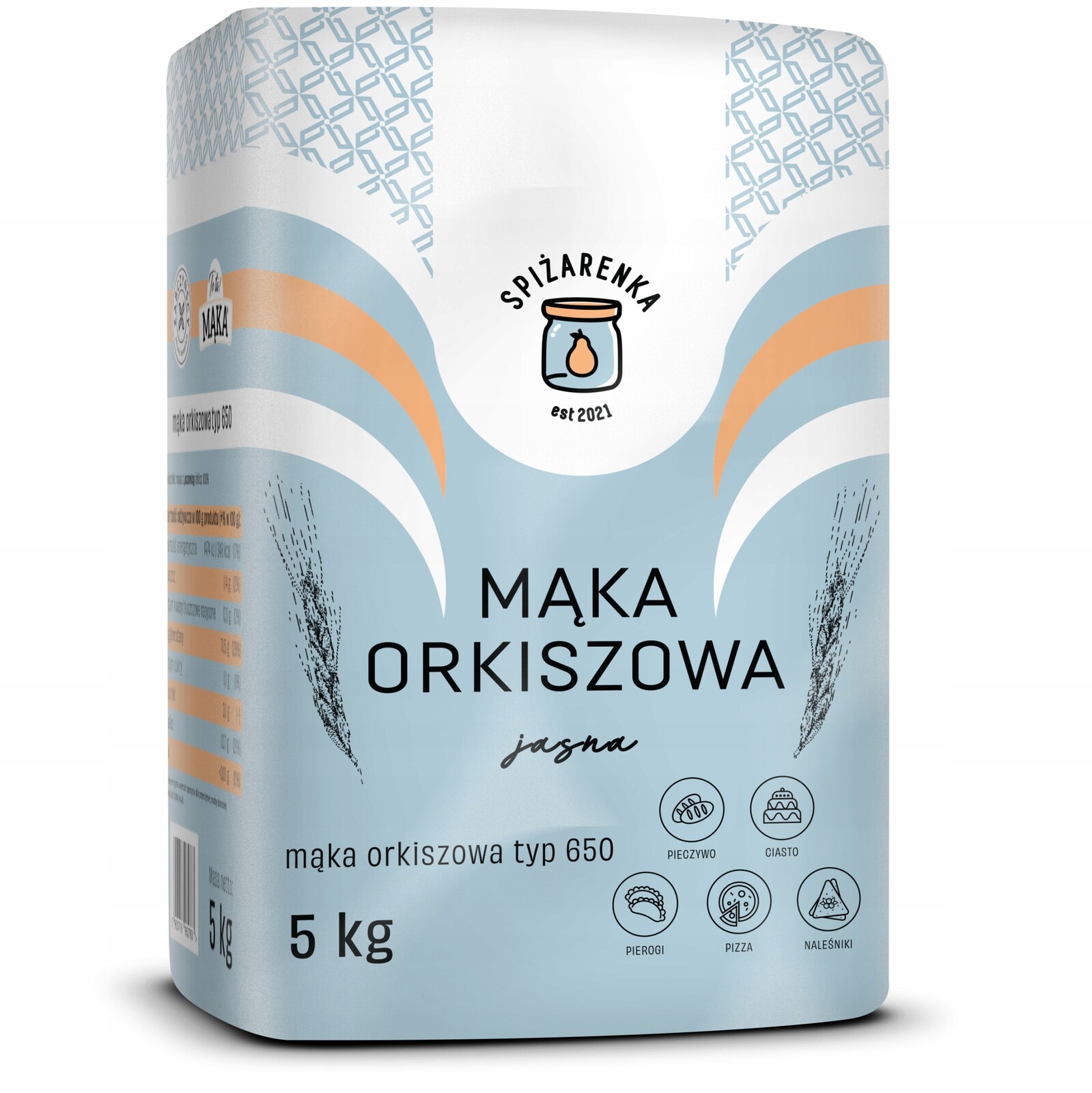 2x Špaldová Mouka 5KG světlá Typ 650 Polsko Špalda Spiżarenka&ToTa!