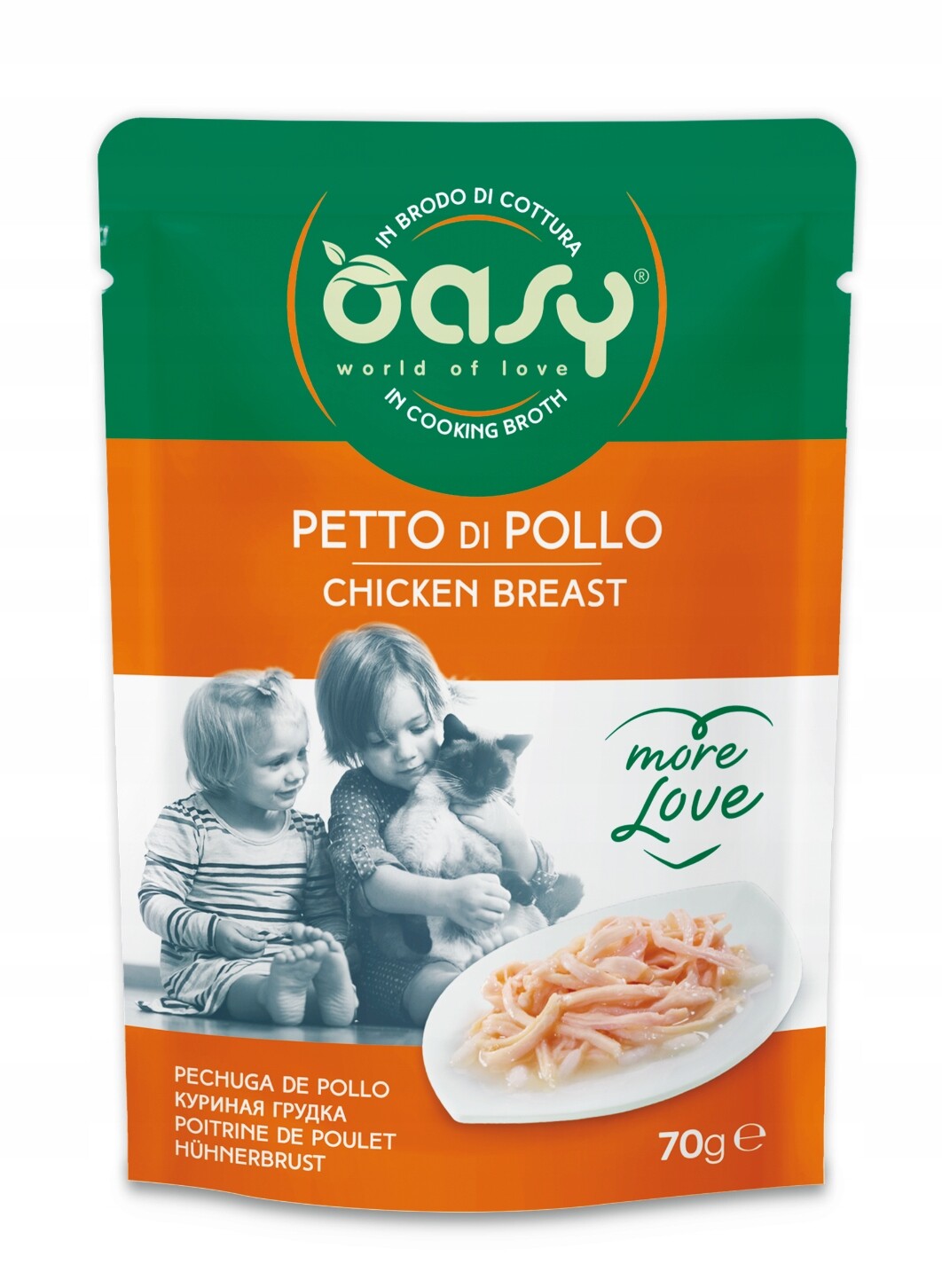 8 x Oasy More Love kuřecí prsa 70 g kapsička