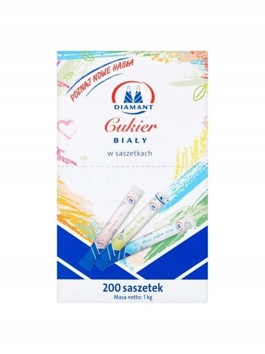 4 x Diamant Cukr bílý v sáčcích 1 kg (200 kusů)