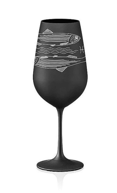 Sklenice Viola 550 ml Ryby, černé