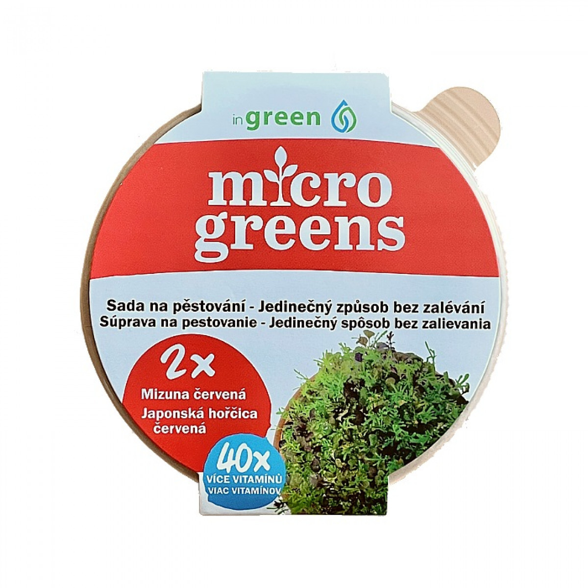 Microgreens set 2+2 MIZUNA ČERVENÁ