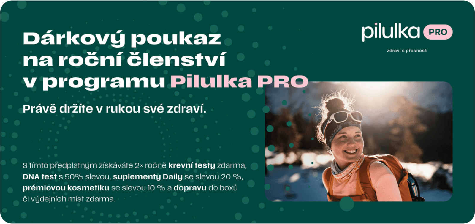 PILULKA PRO na rok jako dárek – poukaz fyzicky