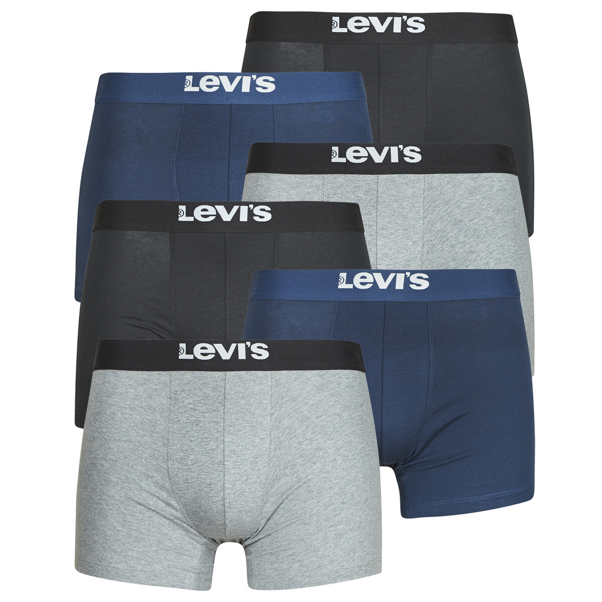 Levis  SOLID BASIC BOXER BRIEF ORGANIC COTTON X6  ruznobarevne